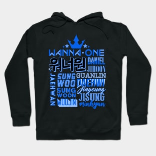 Wanna One Font Collage Hoodie